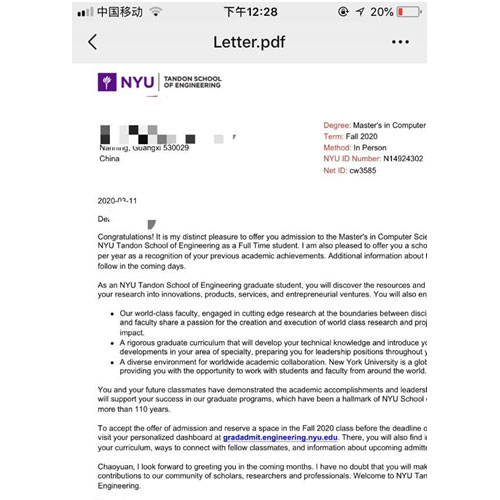 美国纽约大学计算机研究生 美国纽约大学计算机研究生