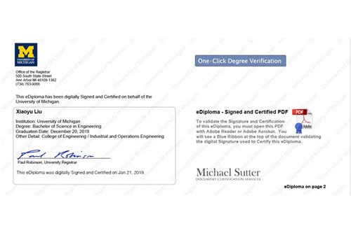 美国密歇根大学工学学士