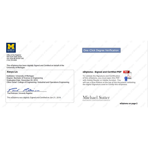 美国密歇根大学工学学士 美国密歇根大学工学学士